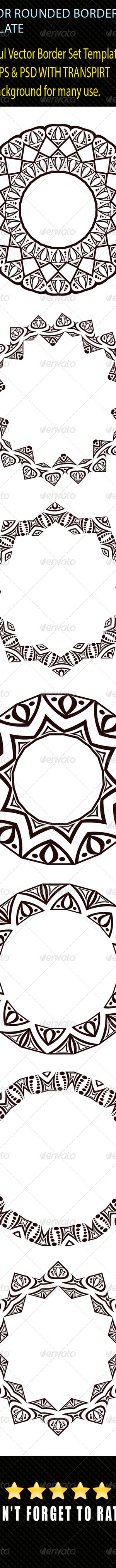 Vector Rounded Borders Set 02, Vectors | GraphicRiver