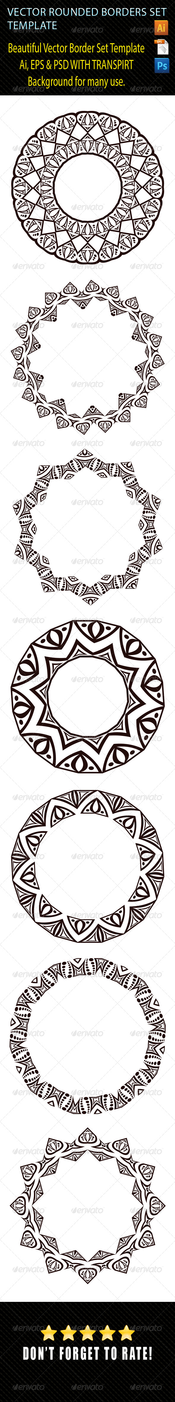 Vector Rounded Borders Set 02, Vectors | GraphicRiver