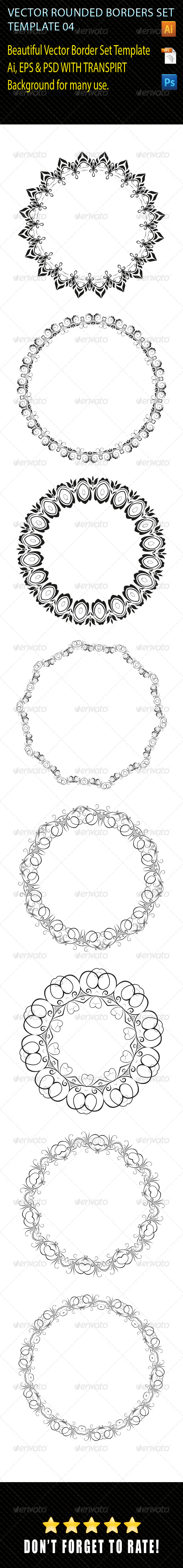 Vector Rounded Borders Set 04, Vectors | GraphicRiver