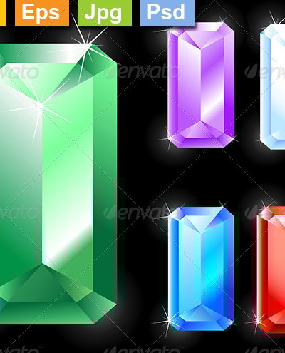 Rectangular Jewels, Vectors | GraphicRiver