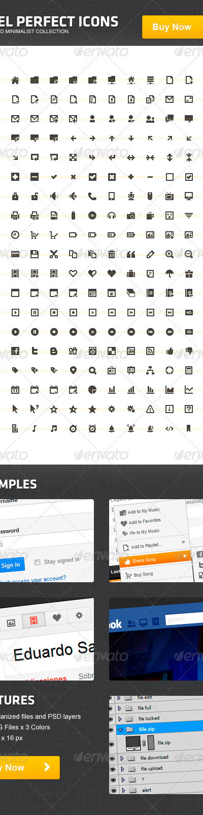 Pixel Perfect Icons, Icons | GraphicRiver