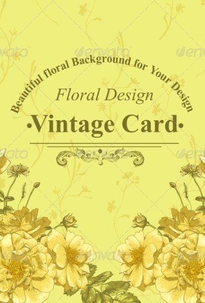 Roses Greeting Card, Vectors | GraphicRiver