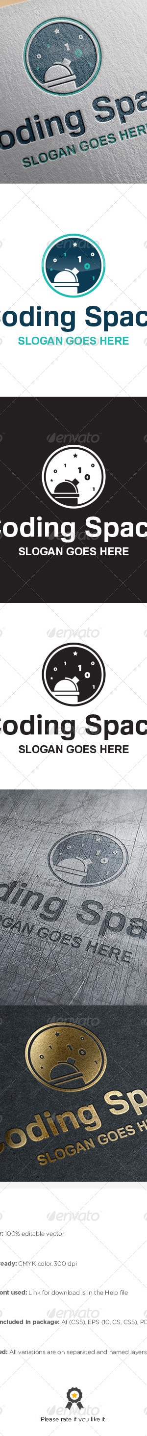 Coding Space Logo, Logo Templates | GraphicRiver