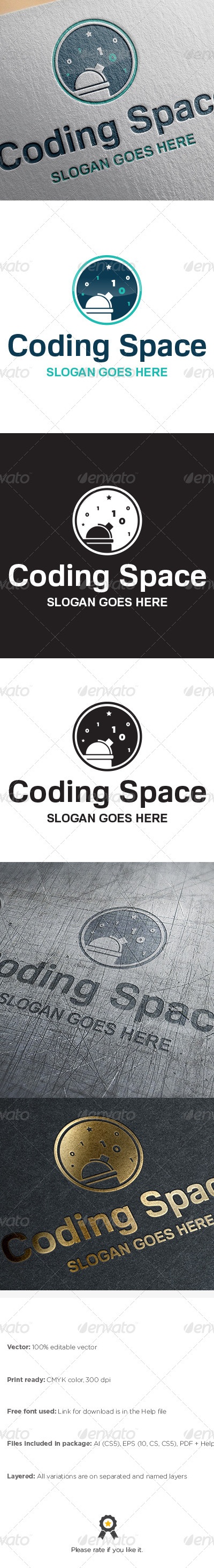 Coding Space Logo, Logo Templates | GraphicRiver