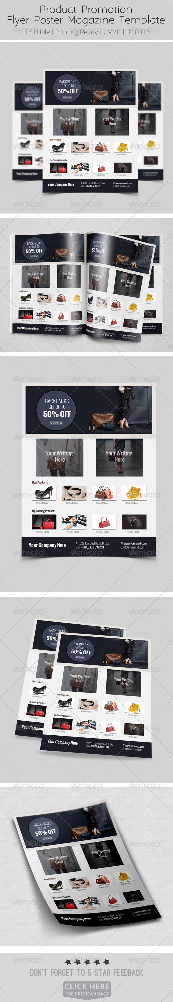 Product Promotion Flyer Poster Magazine Template, Print Templates ...