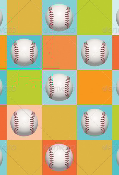 Baseball Pattern Background, Vectors | GraphicRiver