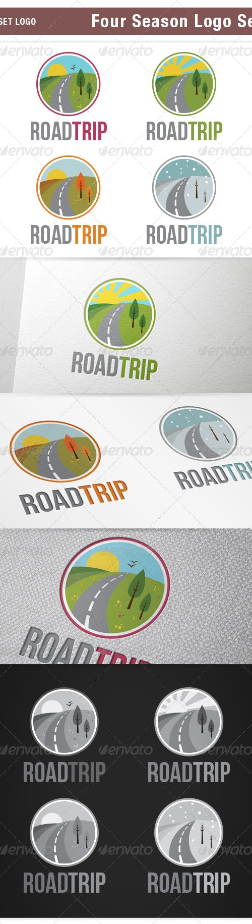 Four Season Logo Set Spring Summer Autumn Winter, Logo Templates ...