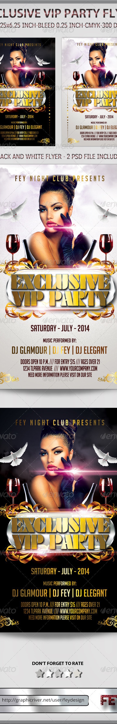 Exclusive VIP Party Flyer, Print Templates | GraphicRiver