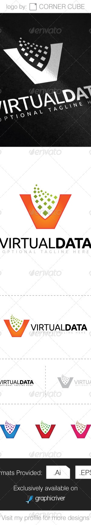 Virtual Data Logo, Logo Templates | GraphicRiver