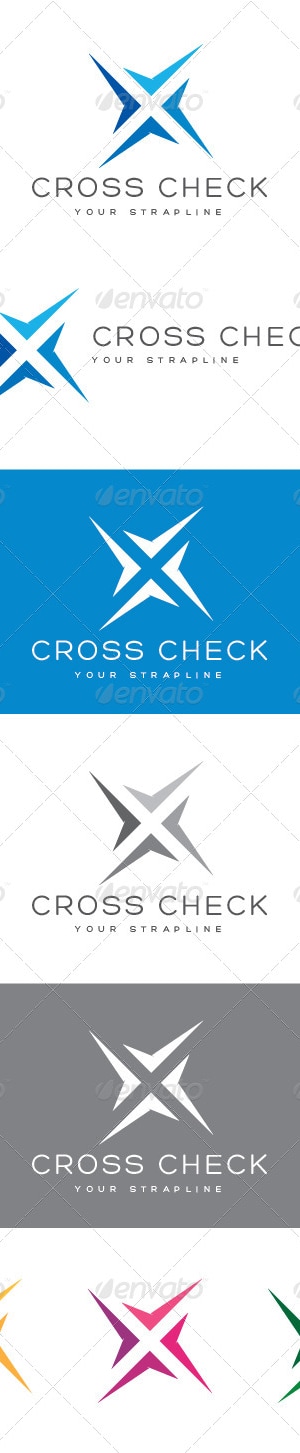 Cross Check Letter X Logo, Logo Templates | GraphicRiver