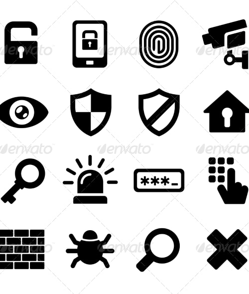 Security Icons Set, Icons | GraphicRiver