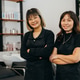 Team of hairstylist with crossed hands Team of hairstylist with crossed hands - PhotoDune Item for Sale