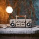 Entertainment in the Stone Age: boombox in a cave Entertainment in the Stone Age: boombox in a cave - PhotoDune Item for Sale