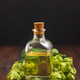Hop Extract in Glass Bottle with Fresh Hops on Wooden Surface Hop Extract in Glass Bottle with Fresh Hops on Wooden Surface - PhotoDune Item for Sale