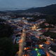 Aerial view of the town of Raub in Pahang at dawn time. Aerial view of the town of Raub in Pahang at dawn time. - PhotoDune Item for Sale