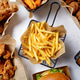 Fast food assortment with different fast food menu Fast food assortment with different fast food menu - PhotoDune Item for Sale