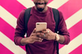 African man using mobile phone African man using mobile phone - PhotoDune Item for Sale
