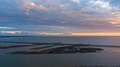 Aerial view of the causeway at sunset Aerial view of the causeway at sunset - PhotoDune Item for Sale