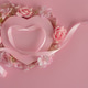 Pink Heart with Flowers and Ribbon. Romantic Valentines Day Flatlay on Soft Pink Background Pink Heart with Flowers and Ribbon. Romantic Valentines Day Flatlay on Soft Pink Background - PhotoDune Item for Sale