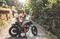 Loving young couple taking a selfie with motorcycle Loving young couple taking a selfie with motorcycle - PhotoDune Item for Sale
