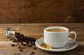 Morning coffee concept on rustic background Morning coffee concept on rustic background - PhotoDune Item for Sale