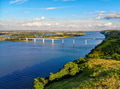 View of steppe and a modern bridge over upper river Don in Russia in summer View of steppe and a modern bridge over upper river Don in Russia in summer - PhotoDune Item for Sale