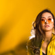 Portrait of a teenage girl wearing yellow glasses on a yellow background Portrait of a teenage girl wearing yellow glasses on a yellow background - PhotoDune Item for Sale