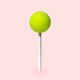 Minimal fun pop art tennis ball like candy on a stick. Minimal fun poster about sports and dessert. Minimal fun pop art tennis ball like candy on a stick. Minimal fun poster about sports and dessert. - PhotoDune Item for Sale