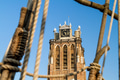Dordrecht cathedral framed by rigging of an old ship Dordrecht cathedral framed by rigging of an old ship - PhotoDune Item for Sale