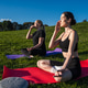 Two women practicing yoga and meditation in a sunny park setting Two women practicing yoga and meditation in a sunny park setting - PhotoDune Item for Sale