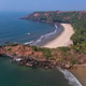 Aerial top view on tropical beach with green palm trees under sunlight Drone view in Goa Aerial top view on tropical beach with green palm trees under sunlight Drone view in Goa - PhotoDune Item for Sale