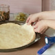 step-by-step pizza preparation, step 2, female hands preparing dough for pizza, home cooking step-by-step pizza preparation, step 2, female hands preparing dough for pizza, home cooking - PhotoDune Item for Sale