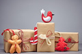 Gift boxes handcraft stack, Christmas decorations Gift boxes handcraft stack, Christmas decorations - PhotoDune Item for Sale