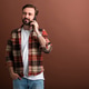 handsome man on brown background handsome man on brown background - PhotoDune Item for Sale