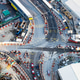 Aerial view of busy crossroad with moving cars. Hong Kong Aerial view of busy crossroad with moving cars. Hong Kong - PhotoDune Item for Sale