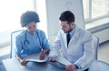 doctors with tablet pc and clipboard at hospital doctors with tablet pc and clipboard at hospital - PhotoDune Item for Sale