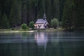 Gothic Church at lake Braies in the Dolomites Gothic Church at lake Braies in the Dolomites - PhotoDune Item for Sale