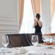 Woman in dress in banquet hall Woman in dress in banquet hall - PhotoDune Item for Sale