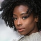 Pretty African American woman with black curly hair Pretty African American woman with black curly hair - PhotoDune Item for Sale