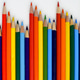Uneven row of Colored Pencils Uneven row of Colored Pencils - PhotoDune Item for Sale