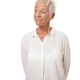 Senior woman with short white hair and a wry smile Senior woman with short white hair and a wry smile - PhotoDune Item for Sale