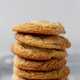 Stack of homemade cookies against gray background Stack of homemade cookies against gray background - PhotoDune Item for Sale