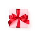 Pink Gift Box Isolated on White Background. Pink Gift Box Isolated on White Background. - PhotoDune Item for Sale