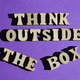 Think Outside The Box, phrase as banner headline Think Outside The Box, phrase as banner headline - PhotoDune Item for Sale