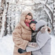 Hugging mother with teen son in snowy forest, faces close, smile, cheek kiss, warm family love Hugging mother with teen son in snowy forest, faces close, smile, cheek kiss, warm family love - PhotoDune Item for Sale