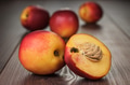 Some Fresh Nectarines Over Wooden Background Some Fresh Nectarines Over Wooden Background - PhotoDune Item for Sale