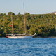 Luxury vintage sailing yacht near coast of Korcula island in Croatia Luxury vintage sailing yacht near coast of Korcula island in Croatia - PhotoDune Item for Sale