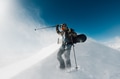 sportsman go with snowboard equipment in the snowstorm sportsman go with snowboard equipment in the snowstorm - PhotoDune Item for Sale