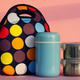 snack on a break with a lunchbox. colorful handbag, blue thermos snack on a break with a lunchbox. colorful handbag, blue thermos - PhotoDune Item for Sale