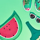 Fashion Summer Hipster Accessories minimal. Woman clothes collection falling on vivid background. Tr Fashion Summer Hipster Accessories minimal. Woman clothes collection falling on vivid background. Tr - PhotoDune Item for Sale